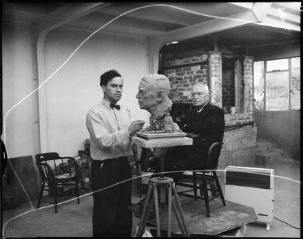 "Mr. Nash Poses For Palmerston North Sculptor" - Resource cover image