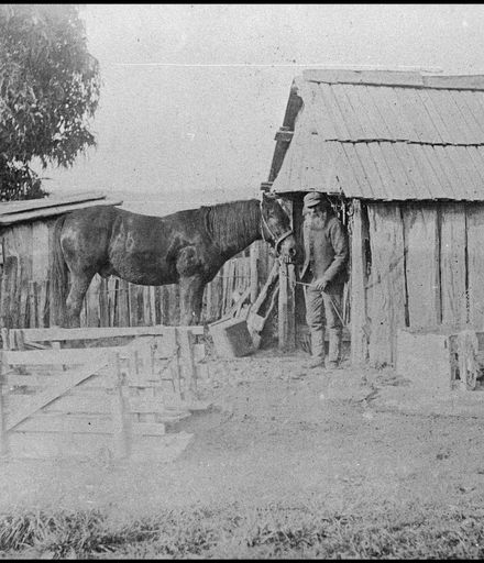 Carl Johan (or Johann) Oden with his Horse