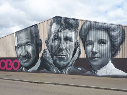 Mural on Obo's Building, Mihaere Drive, Palmerston North - Resource cover image