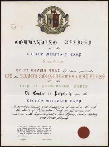 Linton Military Camp Charter