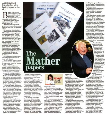 Memory Lane - "The Mather Papers"