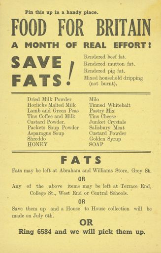 'Food for Britain' leaflet