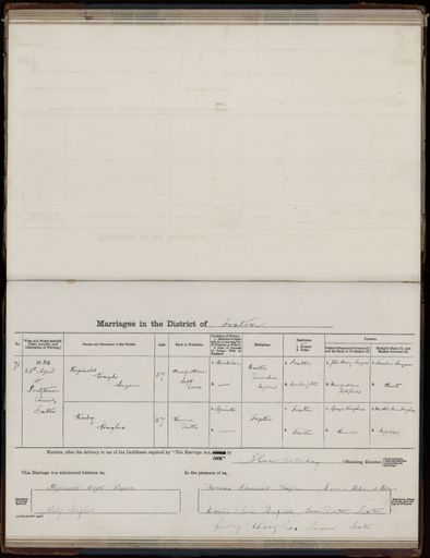 Marriage register 1909- 1927
