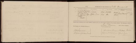 Marriage register 1870 - 1880