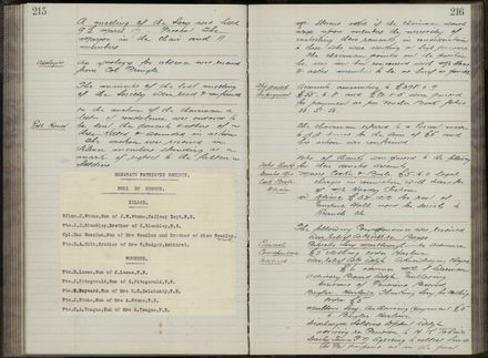 Manawatu Patriotic Society Minute Book (1916-1917) 110