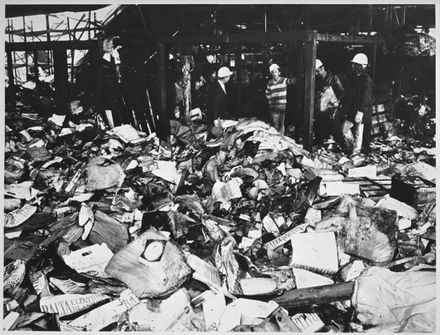 Interior of the Ralta factory fire, Tremaine Avenue