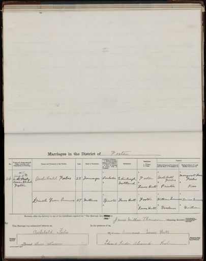 Marriage register 1909- 1927