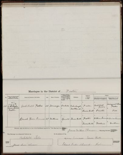 Marriage register 1909- 1927