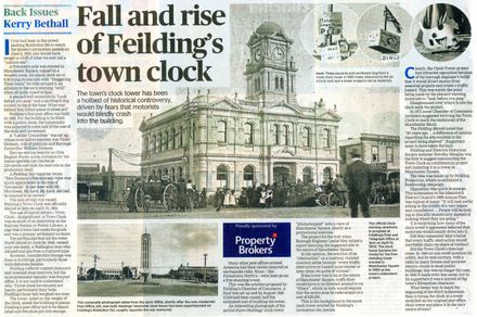 Back Issues: Fall and rise of Feilding's town clock