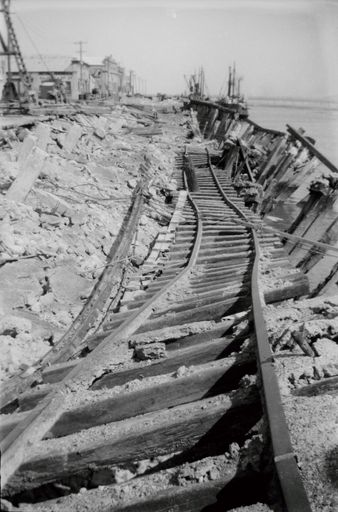 Rail track damage after Napier Earthquake