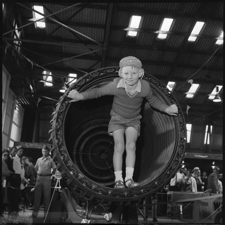"No Place to Get Lost" Boy in Engine Exhaust of Aircraft