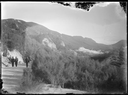 Men Walking on Road, Rotorua
