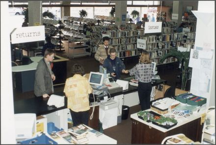 Issues and returns area of the Palmerston North Public Library