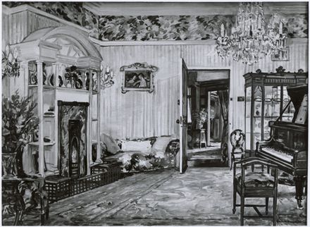 Drawing room of "Moerangi", corner of Linton and College Streets