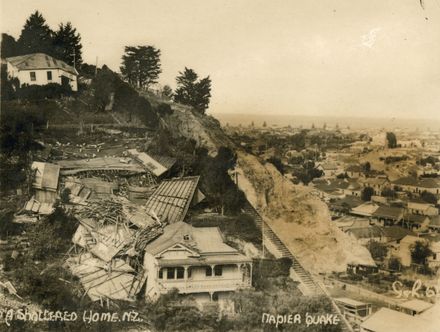 Napier Hill after Napier Earthquake