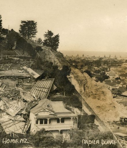 Napier Hill after Napier Earthquake