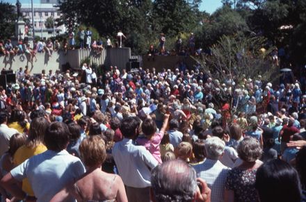 Crowds Gathered in the "Lion's Den" in the Square