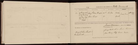 Marriage register 1870 - 1880