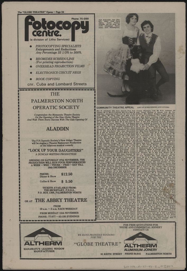 "The Globe Theatre Opens" Commemorative Newspaper 24