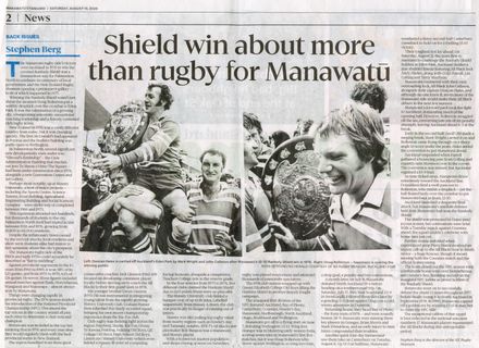 Back Issues: Shield win about more than rugby for Manawatū - Resource cover image