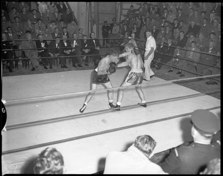 Boxers Exchange Blows