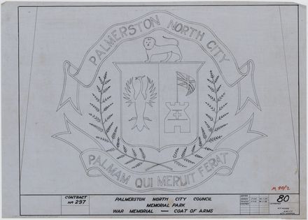Drawing of the Palmerston North Coat of Arms