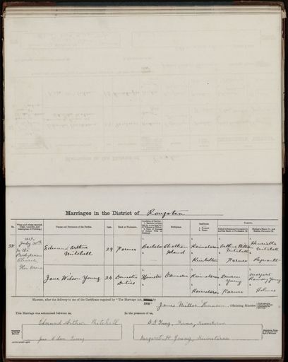 Marriage register 1909- 1927