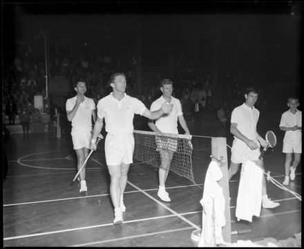 "Wave to Crowd after Doubles Win"