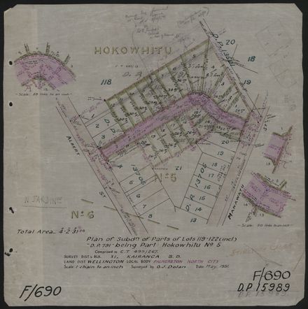 Survey Plans (subdivisions) 1938 - 1951