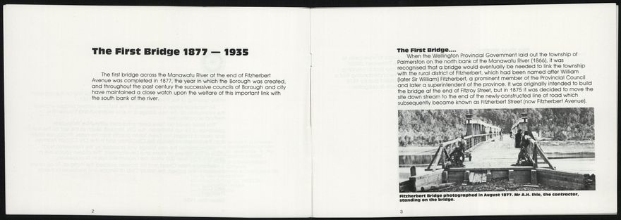 The Fitzherbert Bridges 1877-1987 - 3