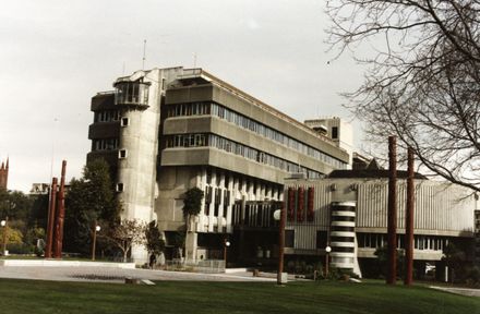 Te Marae o Hine and the Civic Administration Building.