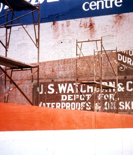 PDC wall during construction of The Plaza
