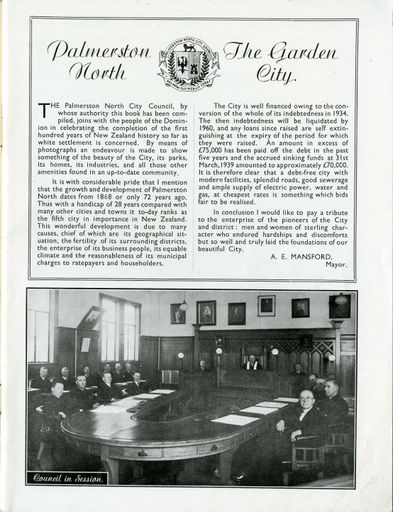“Palmerston North: A Model Modern City’ promotion publication 2