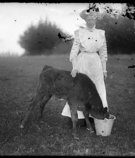 Woman with Calf