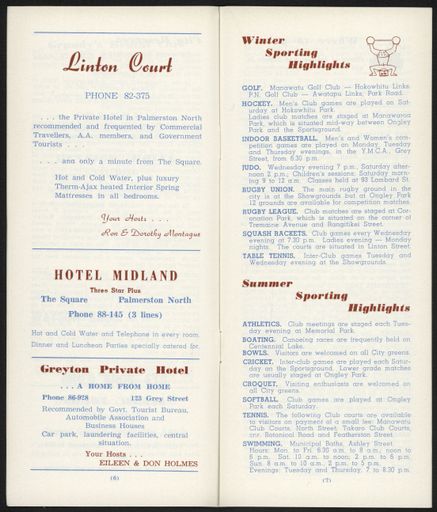 Visitors Guide Palmerston North and Feilding: January-March 1962 - 5