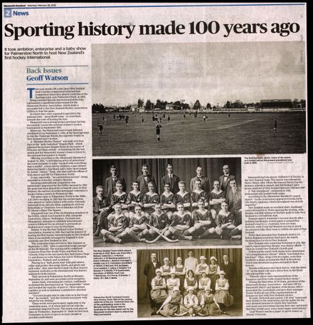 Back Issues: Sporting history made 100 years ago