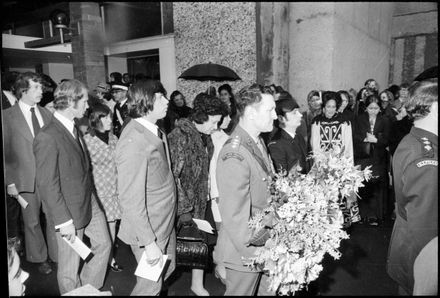Head Bowed, Mrs Kirk Walks with her Family Through St Paul's Cathedral
