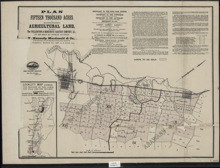 Plan of land for sale between Tokomaru and Shannon