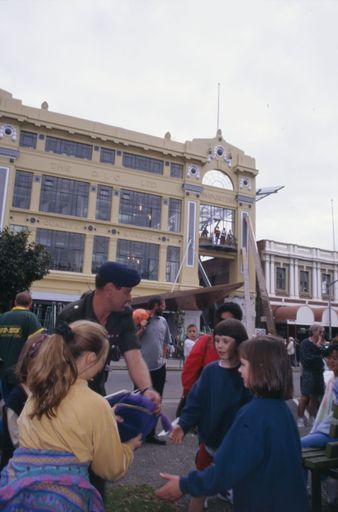 Book chain, transporting books to the new Palmerston North City Library