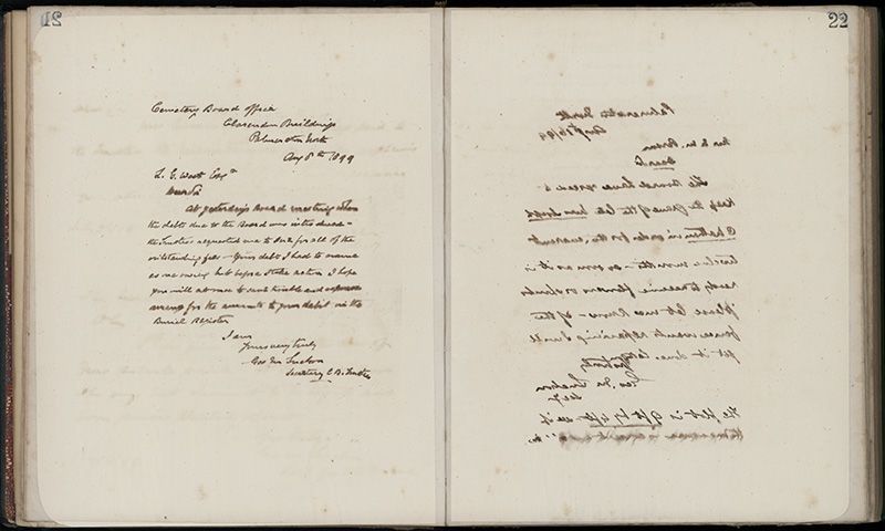 Outwards Correspondence of the Palmerston North Cemetery Trustees, 1898 -1902 49