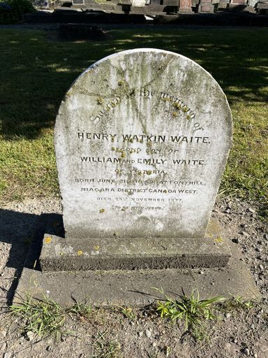Headstone - Henry Watkin Waite - Resource cover image