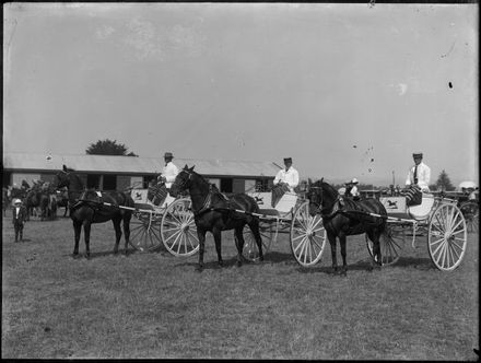 Three Horse-Drawn Traps