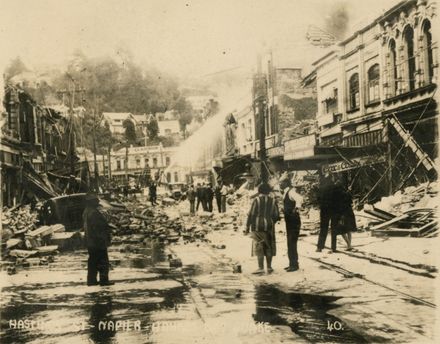 Hastings Street, Napier after Hawkes Bay Earthquake