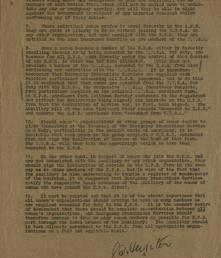 Memorandum from National Service Department 21 January 1942 Page 2
