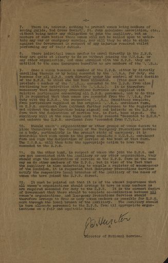 Memorandum from National Service Department 21 January 1942 Page 2