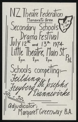 NZ Theatre Federation Drama Festival poster