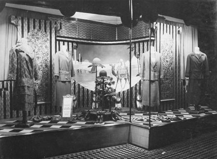Womens’ wear window display at C M Ross Co Ltd
