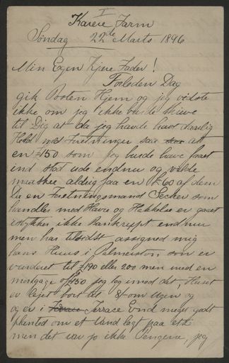 Letter from Ditlev Monrad - Resource cover image