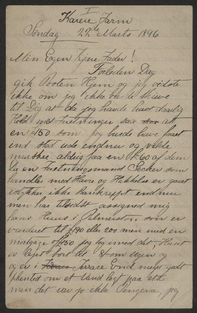 Letter from Ditlev Monrad