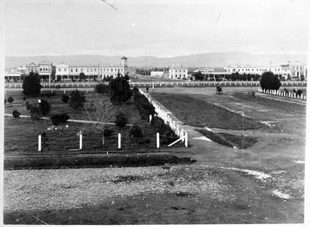 Looking across The Square, Palmerston North, to the Southeast